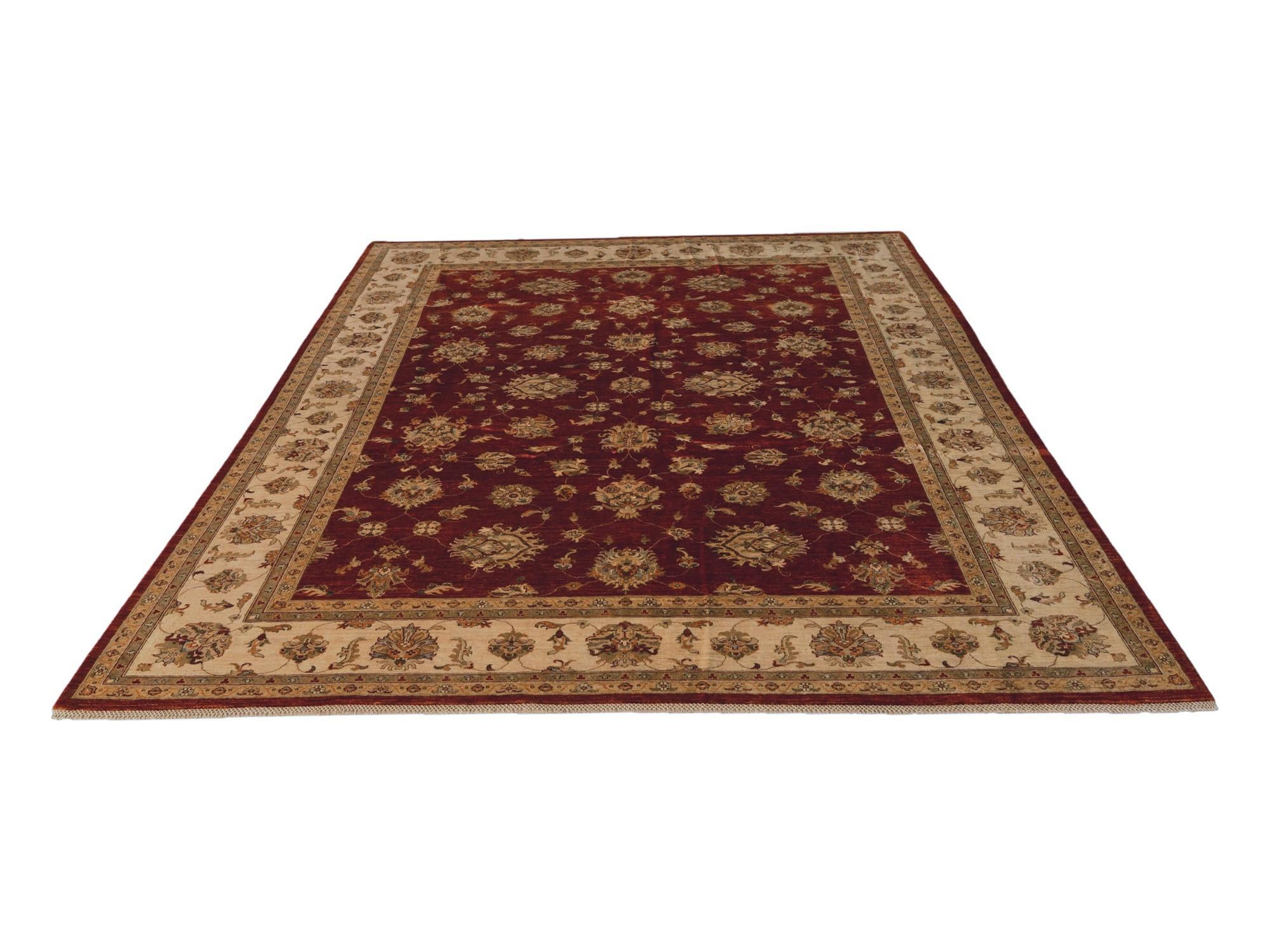8' 10 x 12' 5 Hand Knotted Pershawar Ziegler Rug