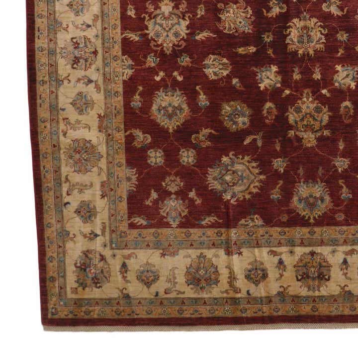 8' 10 x 12' 5 Hand Knotted Pershawar Ziegler Rug