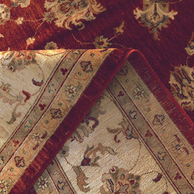 Detail image of 8' 10 x 12' 5 Hand Knotted Pershawar Ziegler Rug