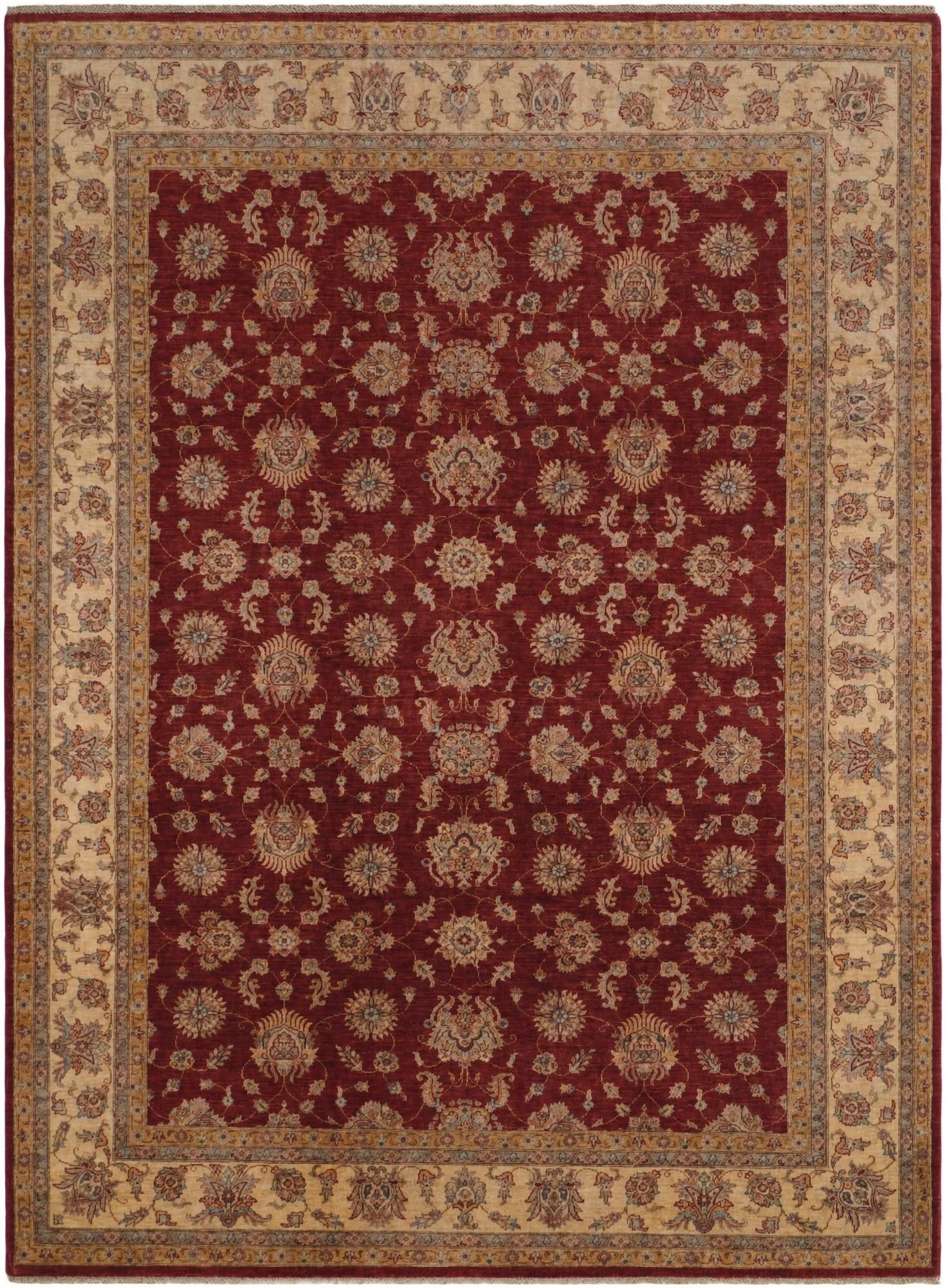 8' 4 x 11' 3 Hand Knotted Pershawar Ziegler Rug