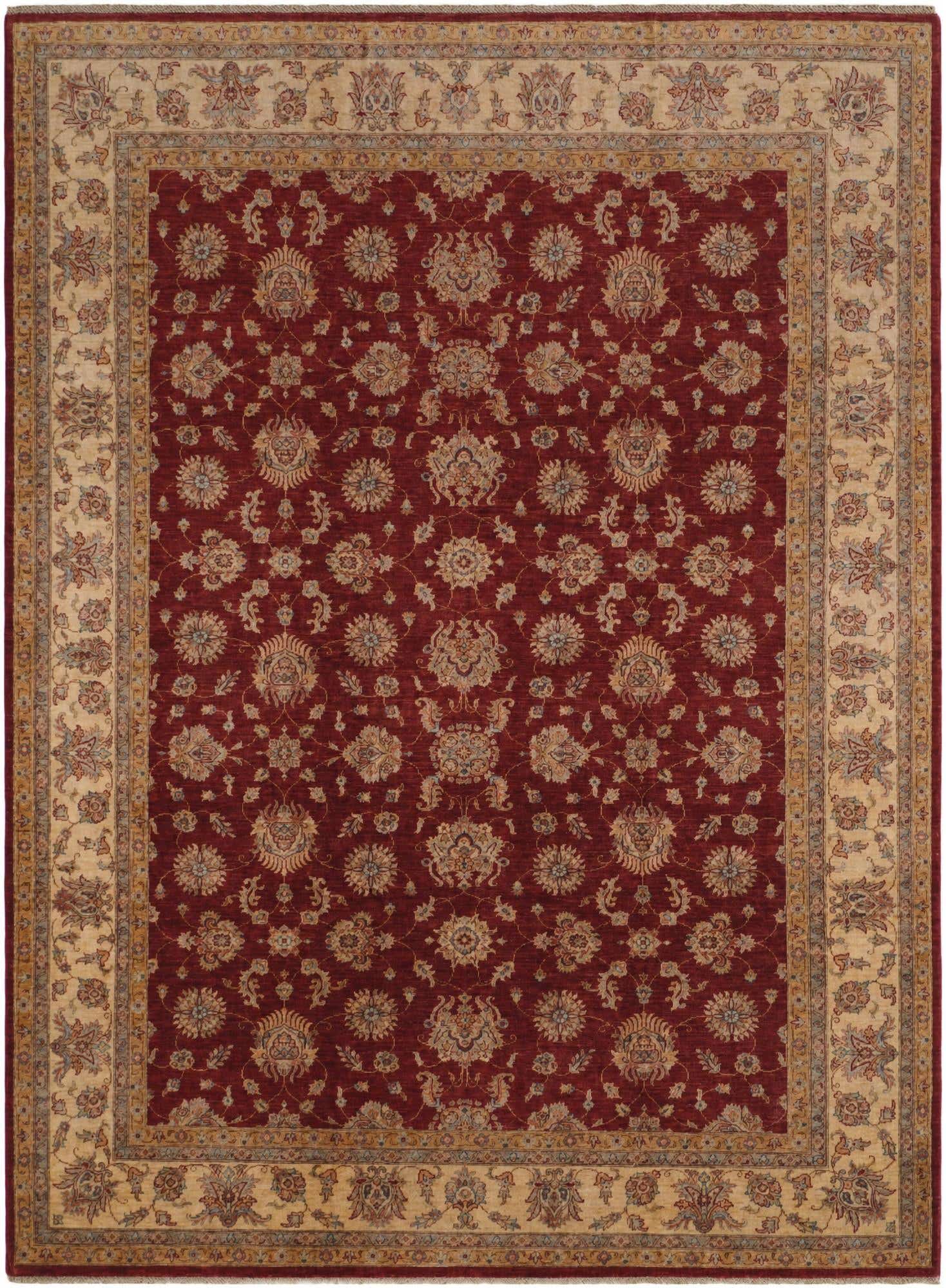 8' 4 x 11' 3 Hand Knotted Pershawar Ziegler Rug