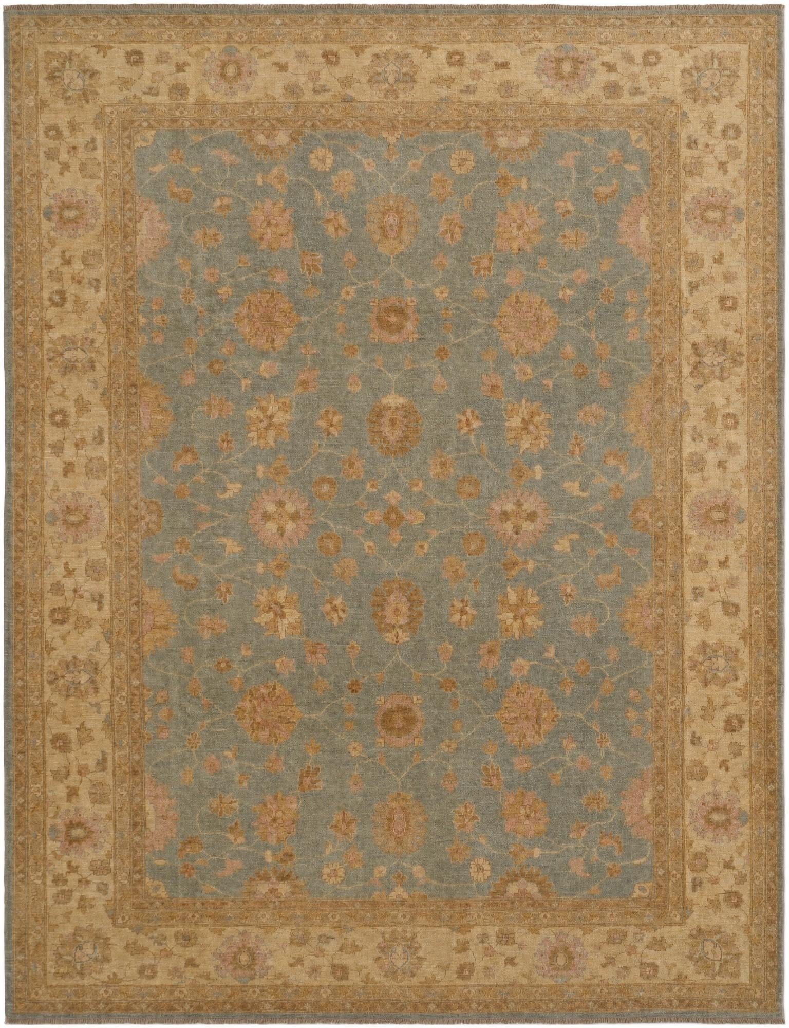 8' 11 x 11' 7 Hand Knotted Peshawar Ziegler Rug