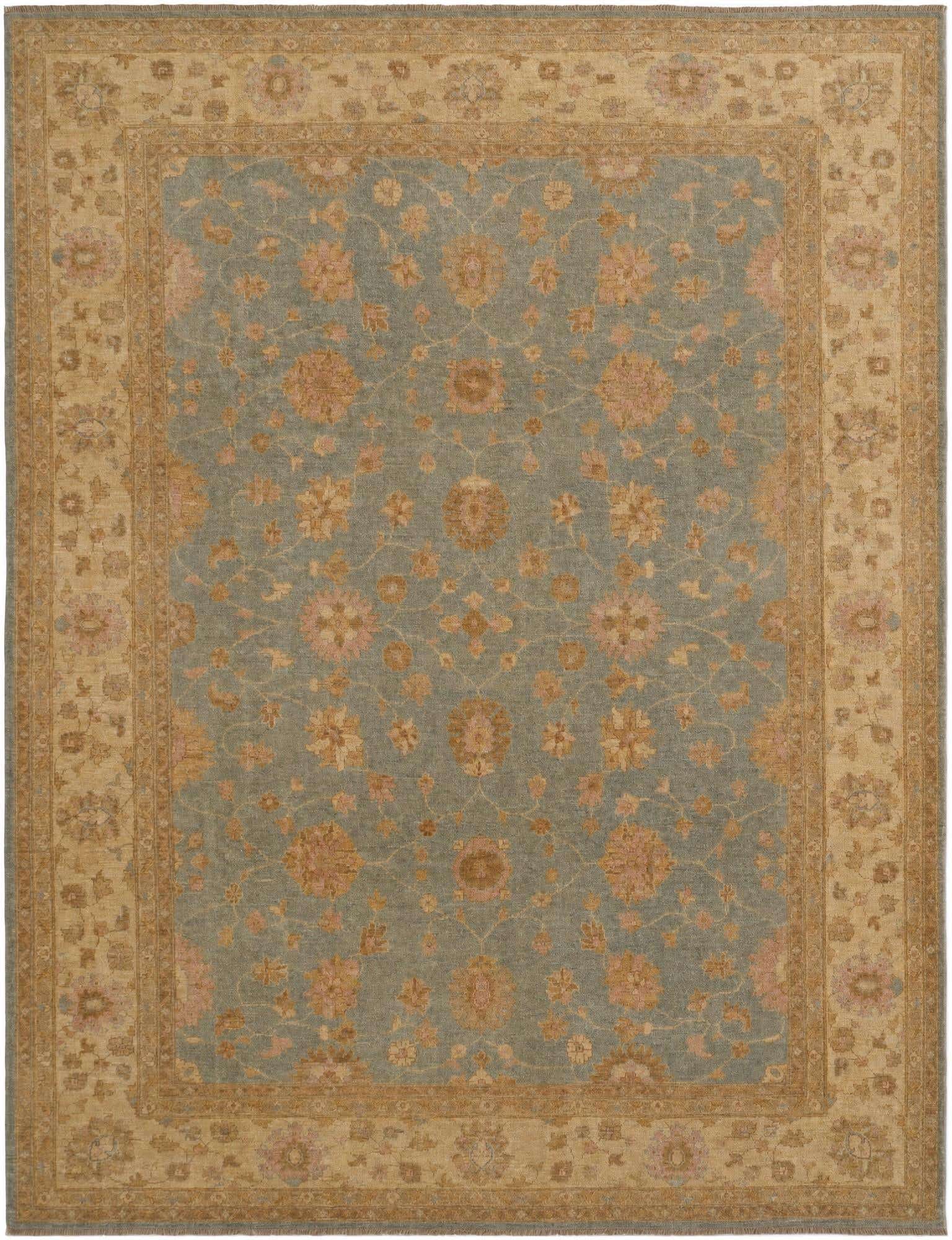 8' 11 x 11' 7 Hand Knotted Peshawar Ziegler Rug