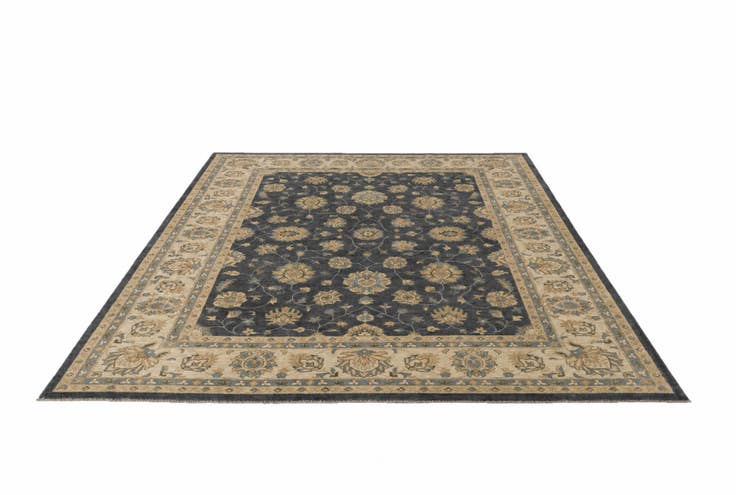 Detail image of 9' 2 x 12' Hand Knotted Peshawar Ziegler Rug