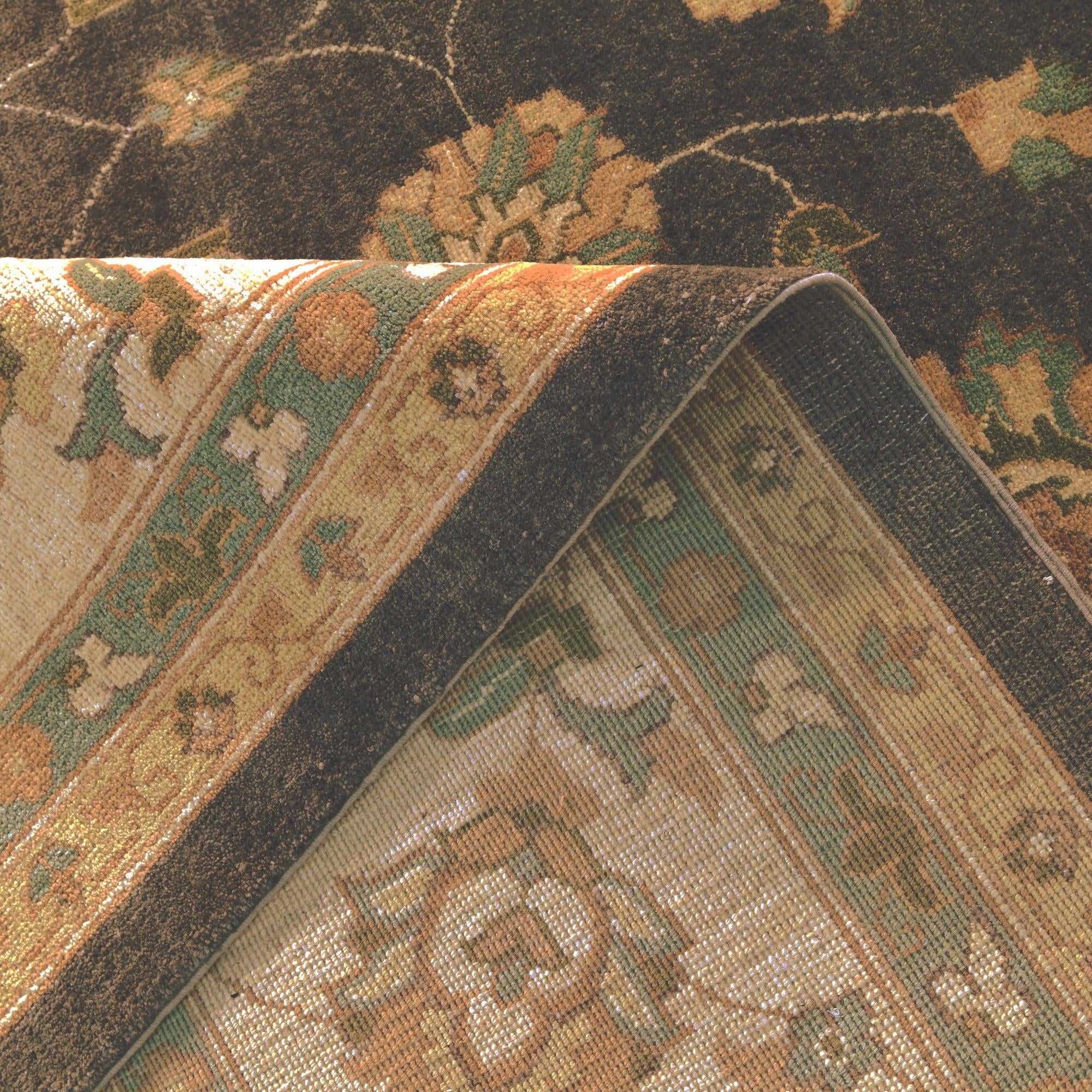 9' 2 x 12' Hand Knotted Peshawar Ziegler Rug