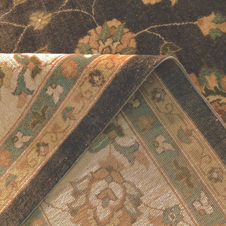 Detail image of 9' 2 x 12' Hand Knotted Peshawar Ziegler Rug