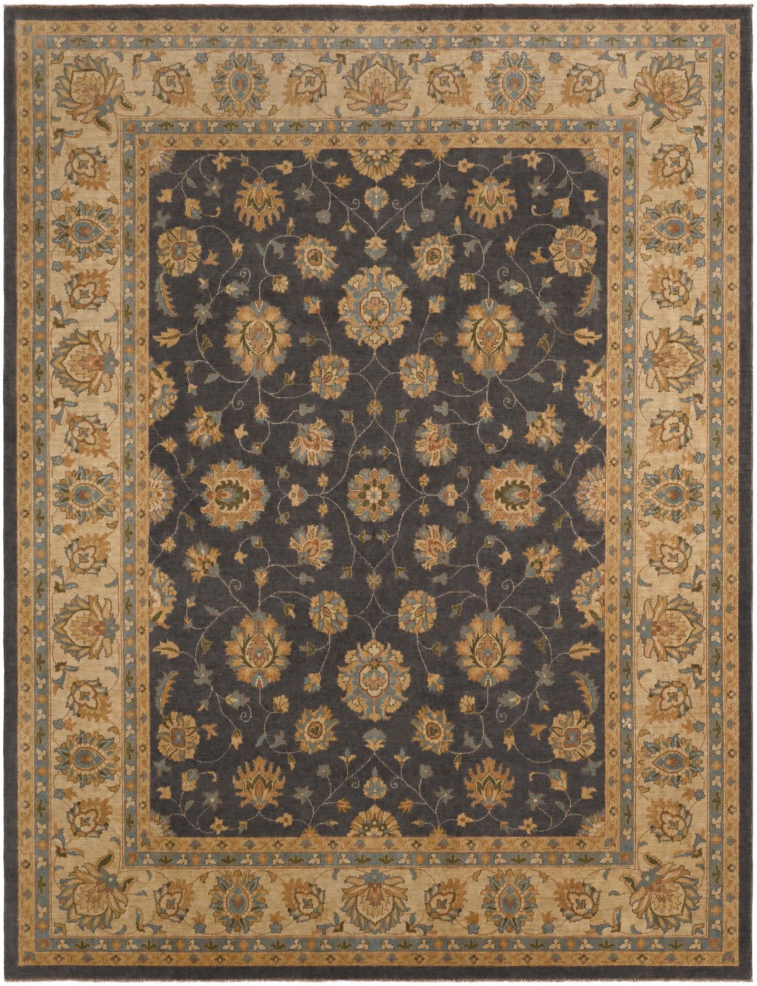 9' 2 x 12' Hand Knotted Peshawar Ziegler Rug