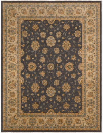 9' 2 x 12' Hand Knotted Peshawar Ziegler Rug