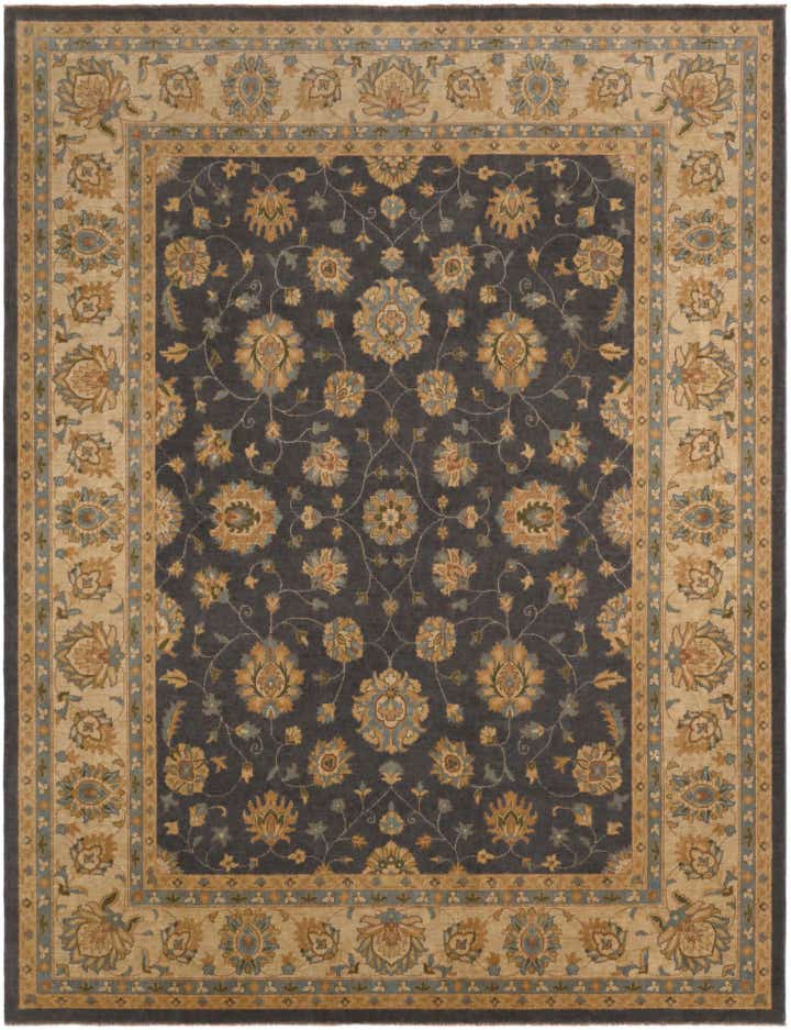 9' 2 x 12' Hand Knotted Peshawar Ziegler Rug