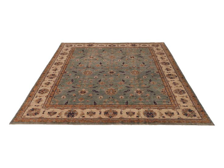 Detail image of 8' 1 x 9' 7 Hand Knotted Peshawar Ziegler Rug