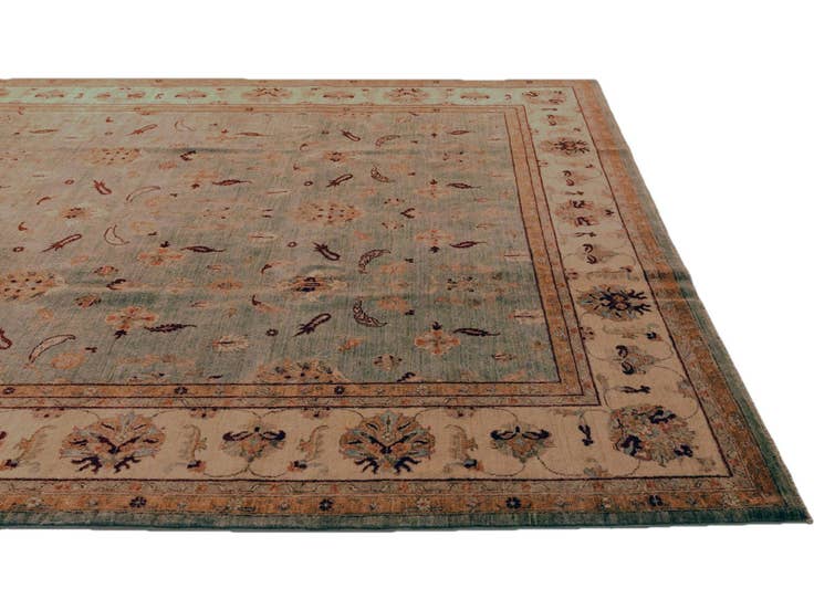 Detail image of 8' 1 x 9' 7 Hand Knotted Peshawar Ziegler Rug