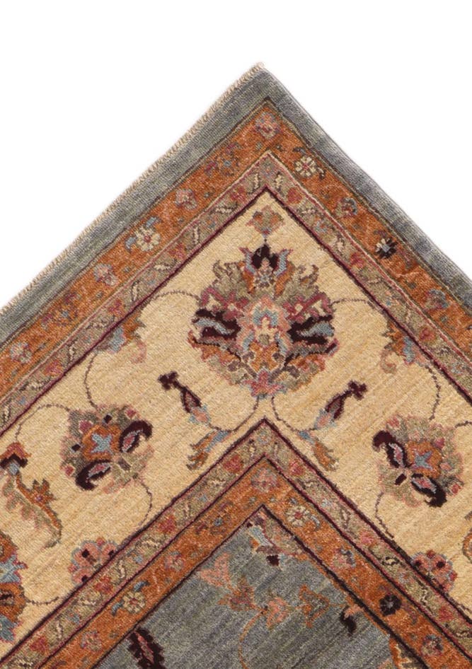Detail image of 8' 1 x 9' 7 Hand Knotted Peshawar Ziegler Rug