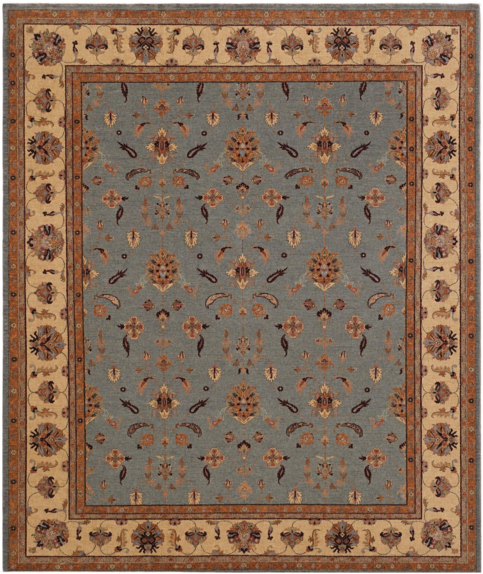 8' 1 x 9' 7 Hand Knotted Peshawar Ziegler Rug