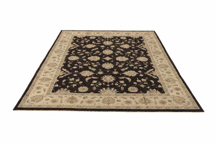 7' 10 x 10' Hand Knotted Peshawar Ziegler Rug