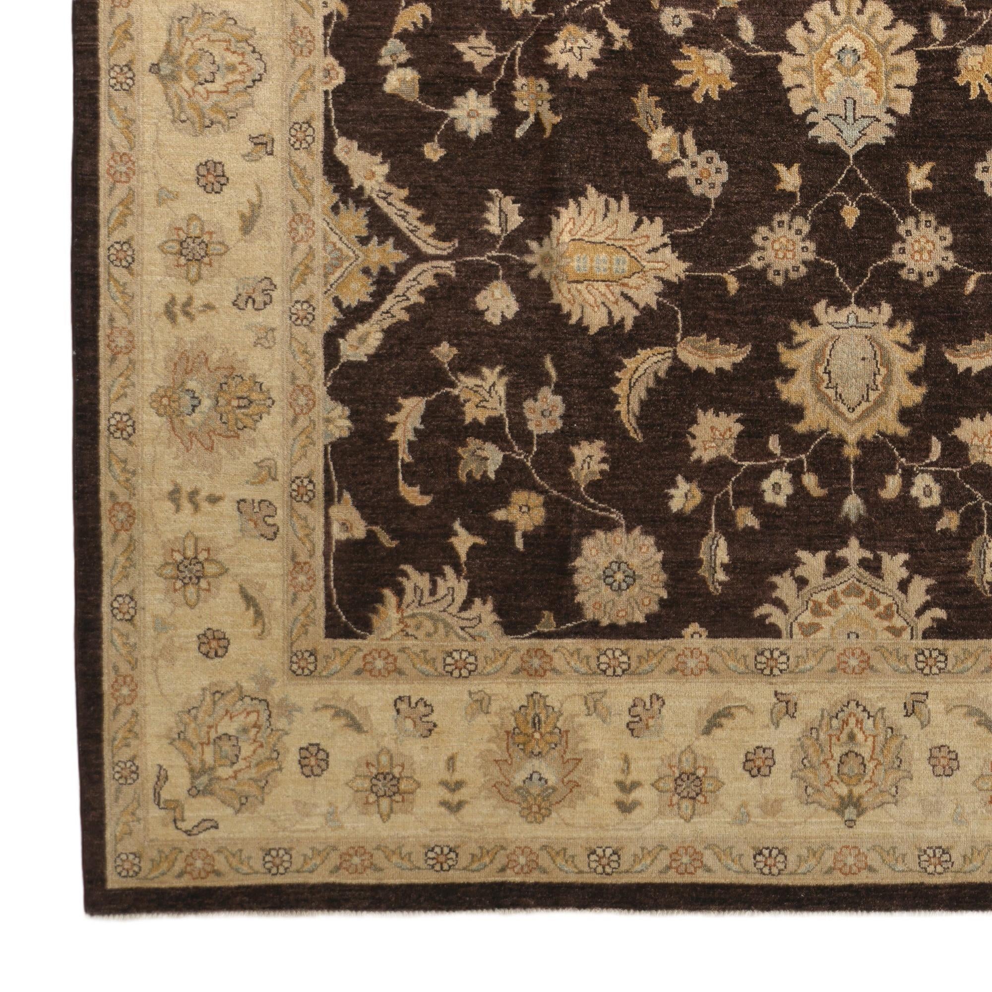 7' 10 x 10' Hand Knotted Peshawar Ziegler Rug
