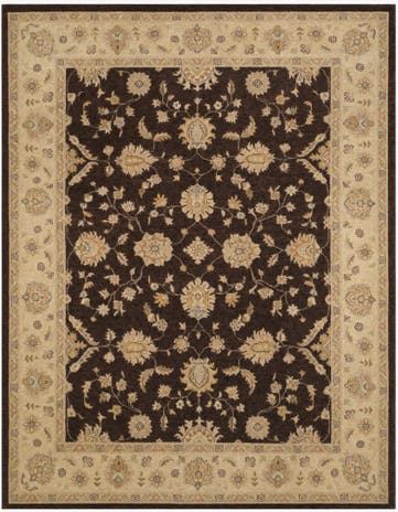 7' 10 x 10' Hand Knotted Peshawar Ziegler Rug