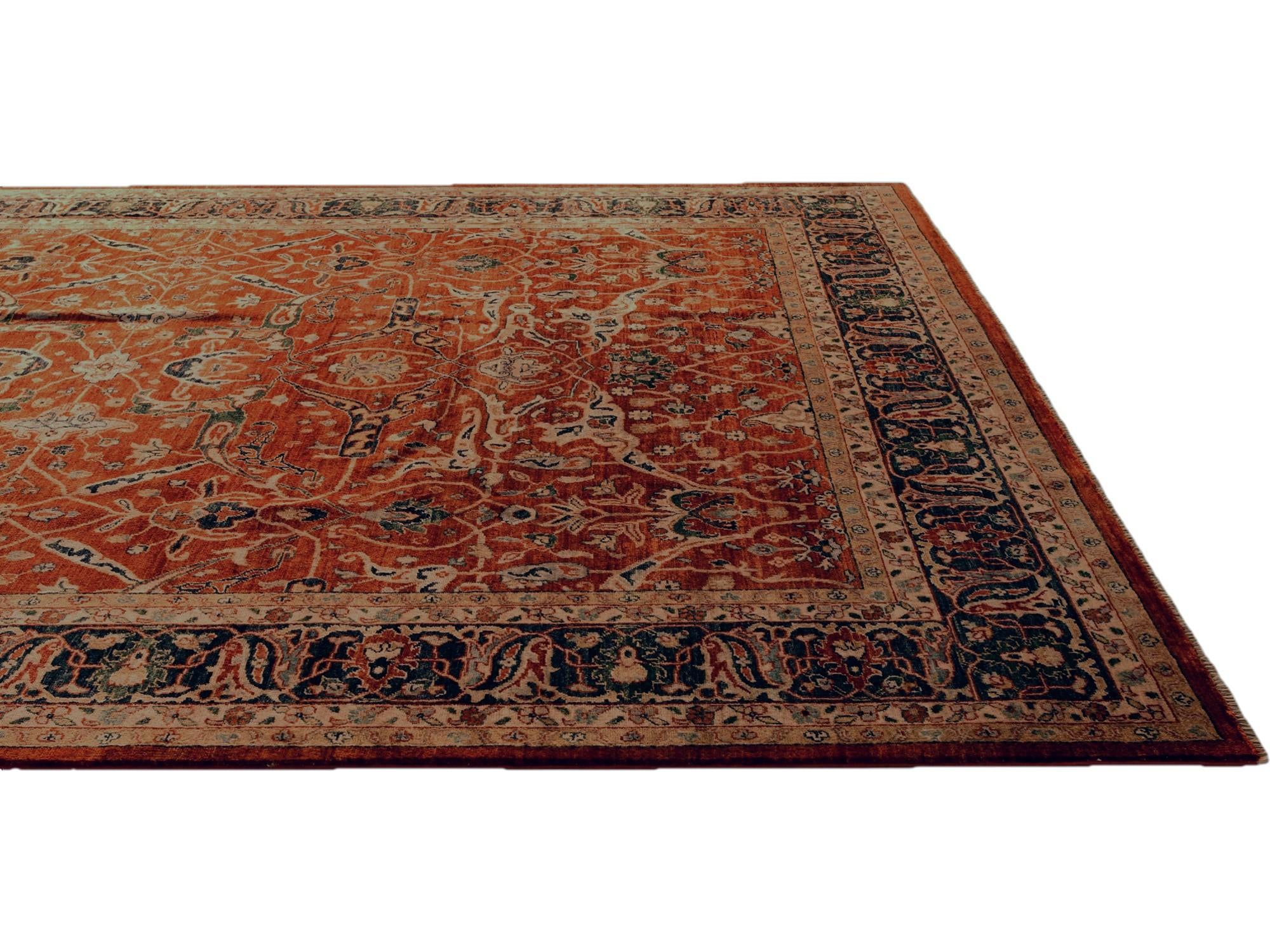 9' x 12' Hand Knotted Peshawar Ziegler Rug