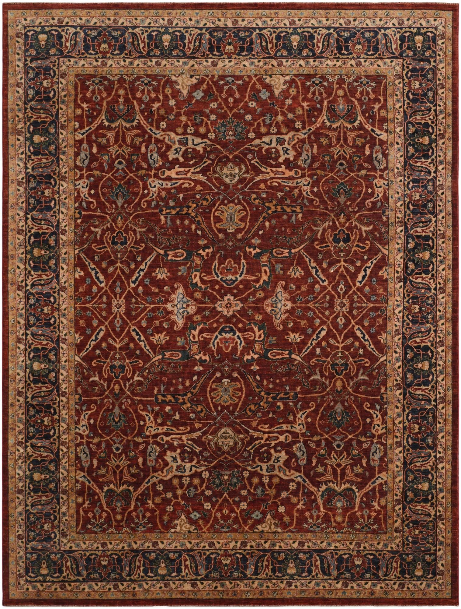 9' x 12' Hand Knotted Peshawar Ziegler Rug