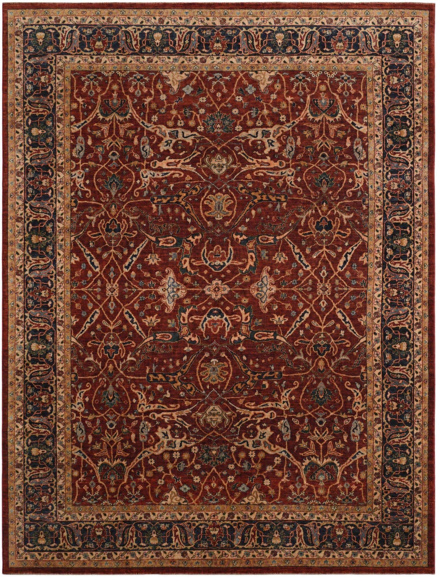 9' x 12' Hand Knotted Peshawar Ziegler Rug