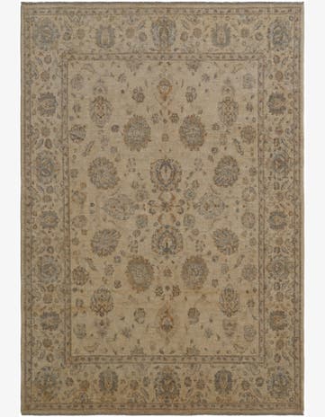 8' x 11' 8 Hand Knotted Peshawar Ziegler Rug