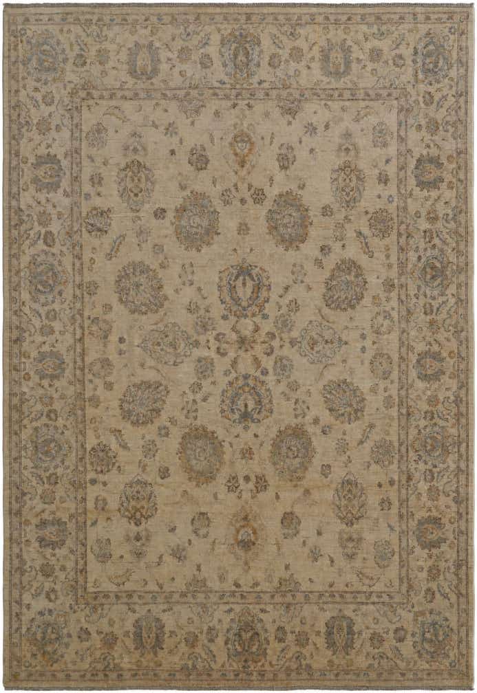 8' x 11' 8 Hand Knotted Peshawar Ziegler Rug