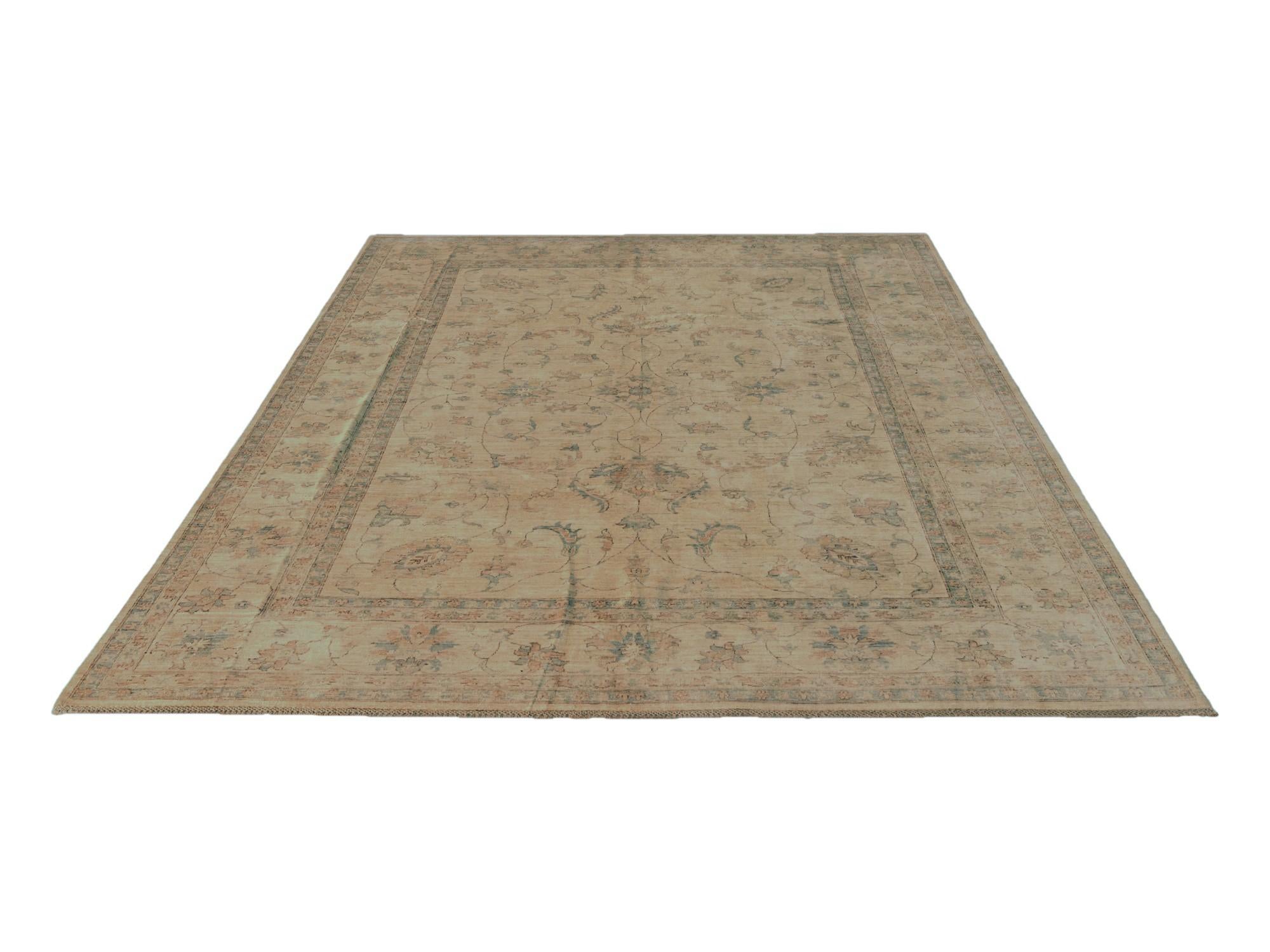 8' 5 x 11' 6 Hand Knotted Peshawar Ziegler Rug