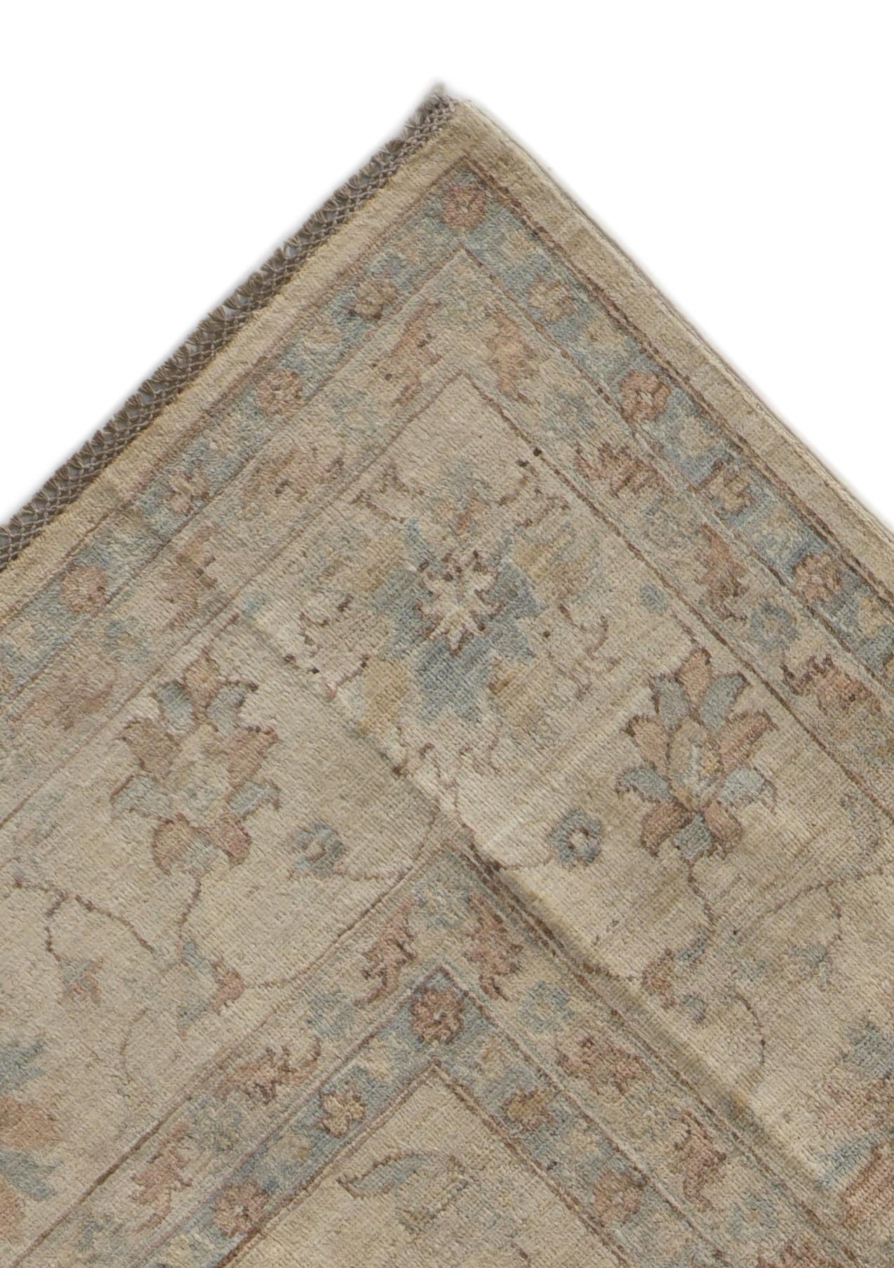 8' 5 x 11' 6 Hand Knotted Peshawar Ziegler Rug