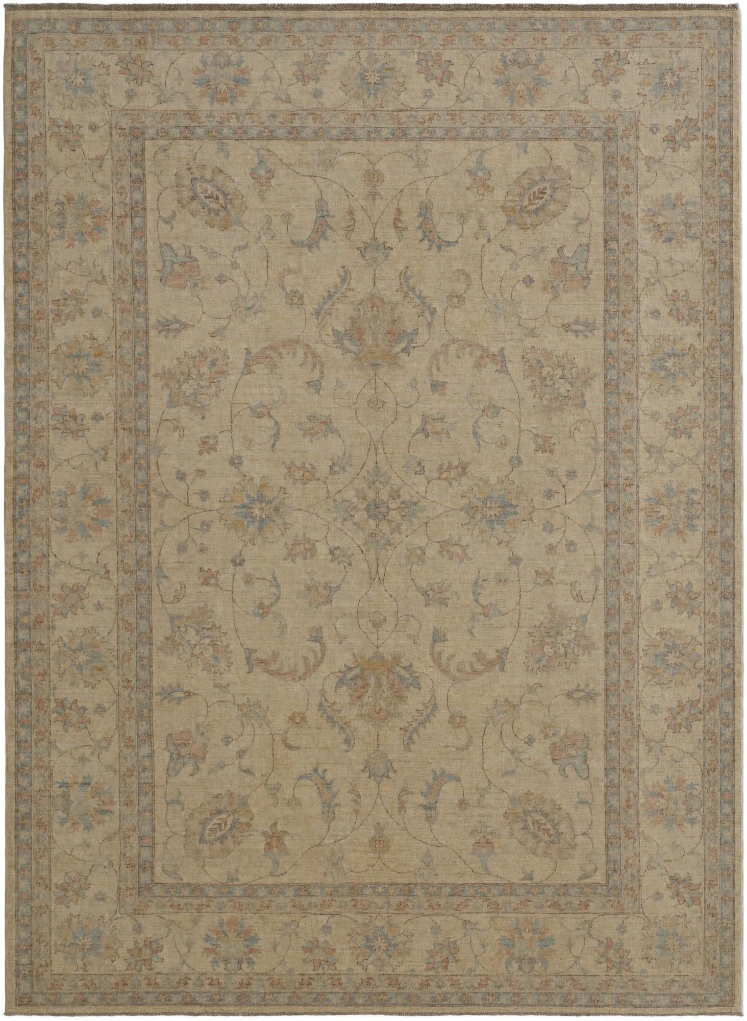 8' 5 x 11' 6 Hand Knotted Peshawar Ziegler Rug