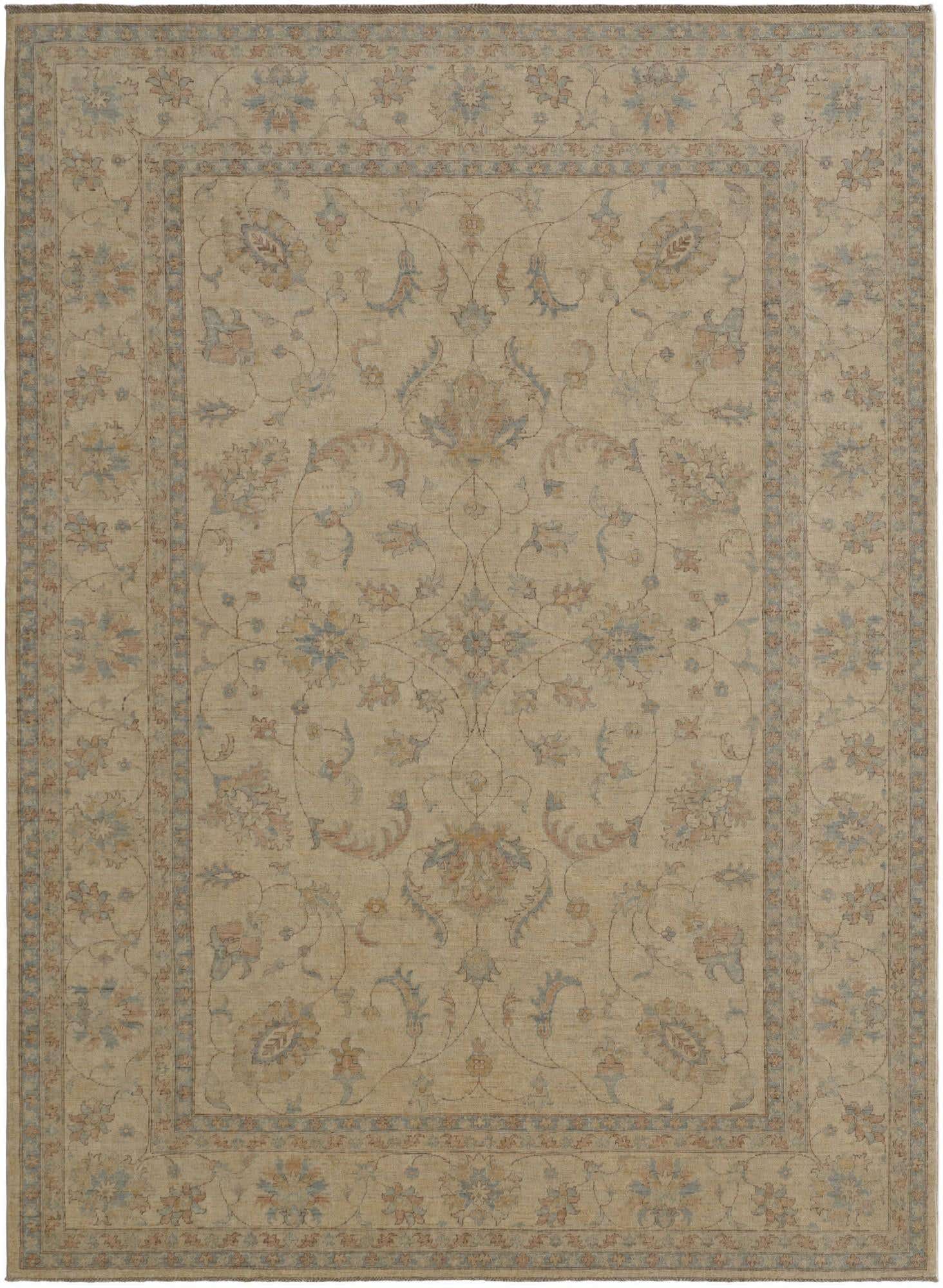 8' 5 x 11' 6 Hand Knotted Peshawar Ziegler Rug