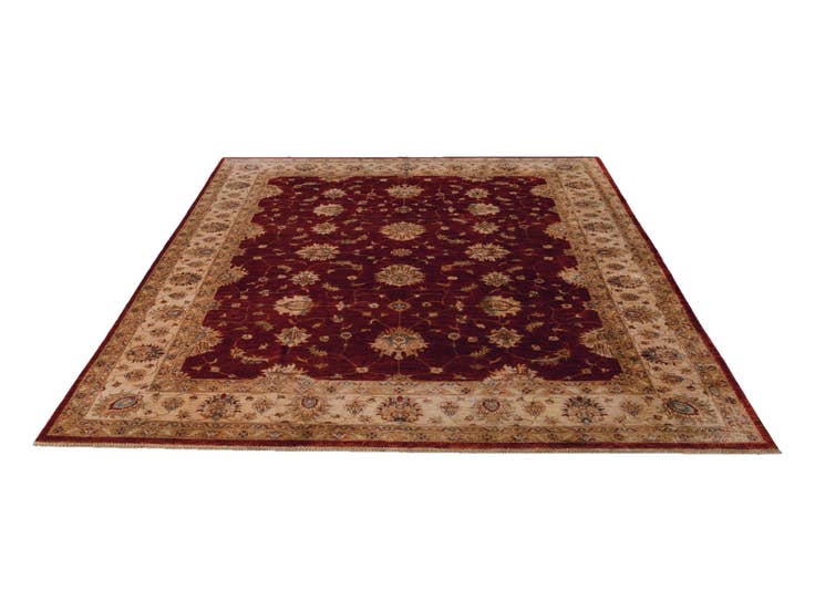 Detail image of 8' 5 x 10' 6 Hand Knotted Peshawar Ziegler Rug
