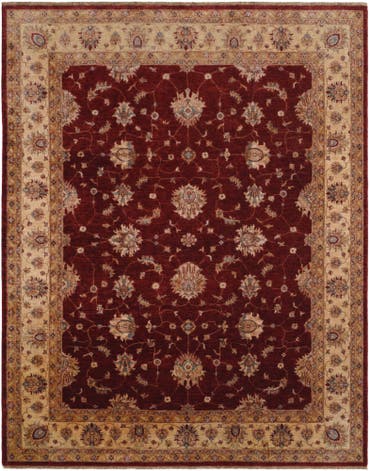  8' 5 x 10' 6  Hand Knotted Peshawar Ziegler Rug