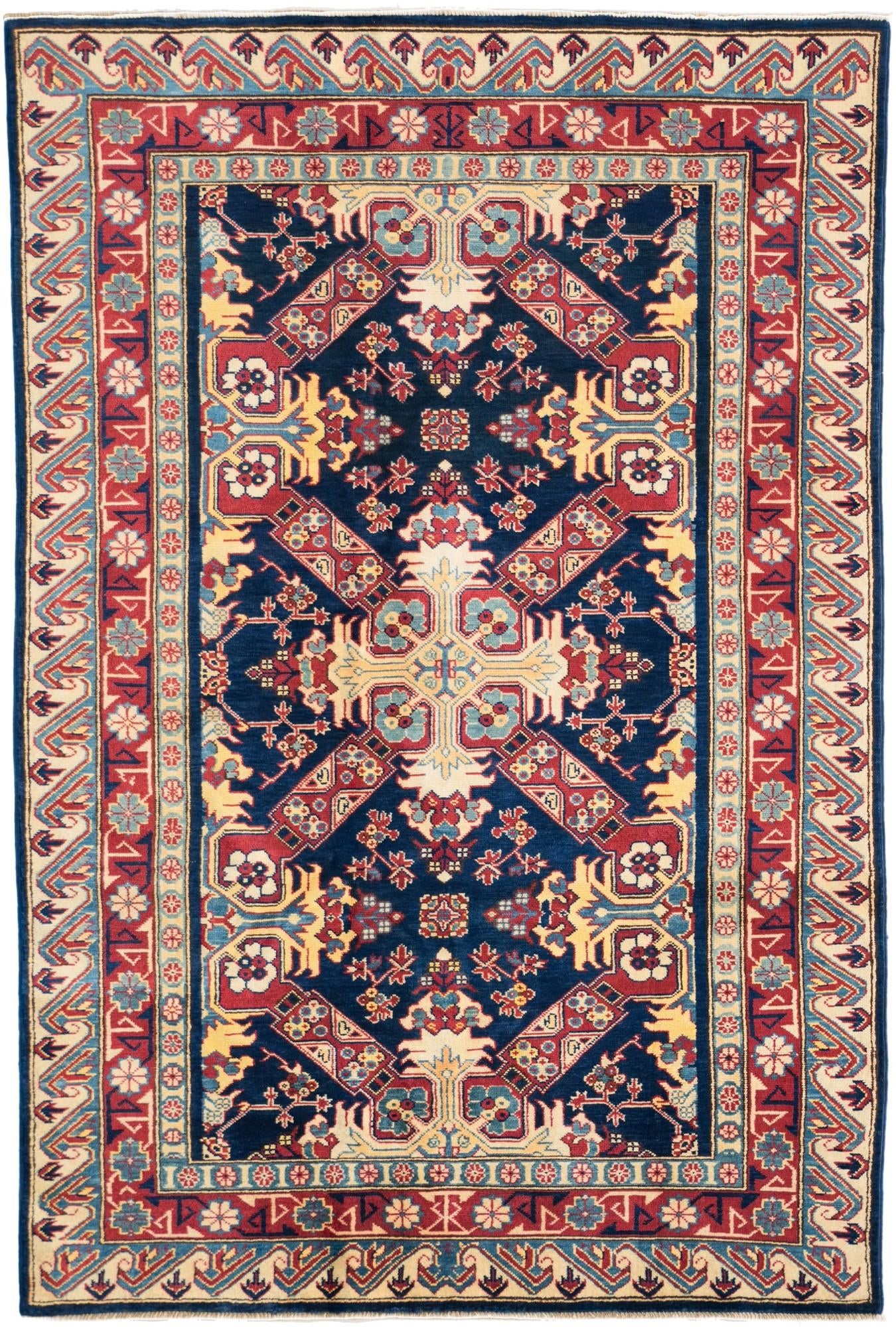 4' 2 x 6' 3 Hand Knotted Shirvan Rug