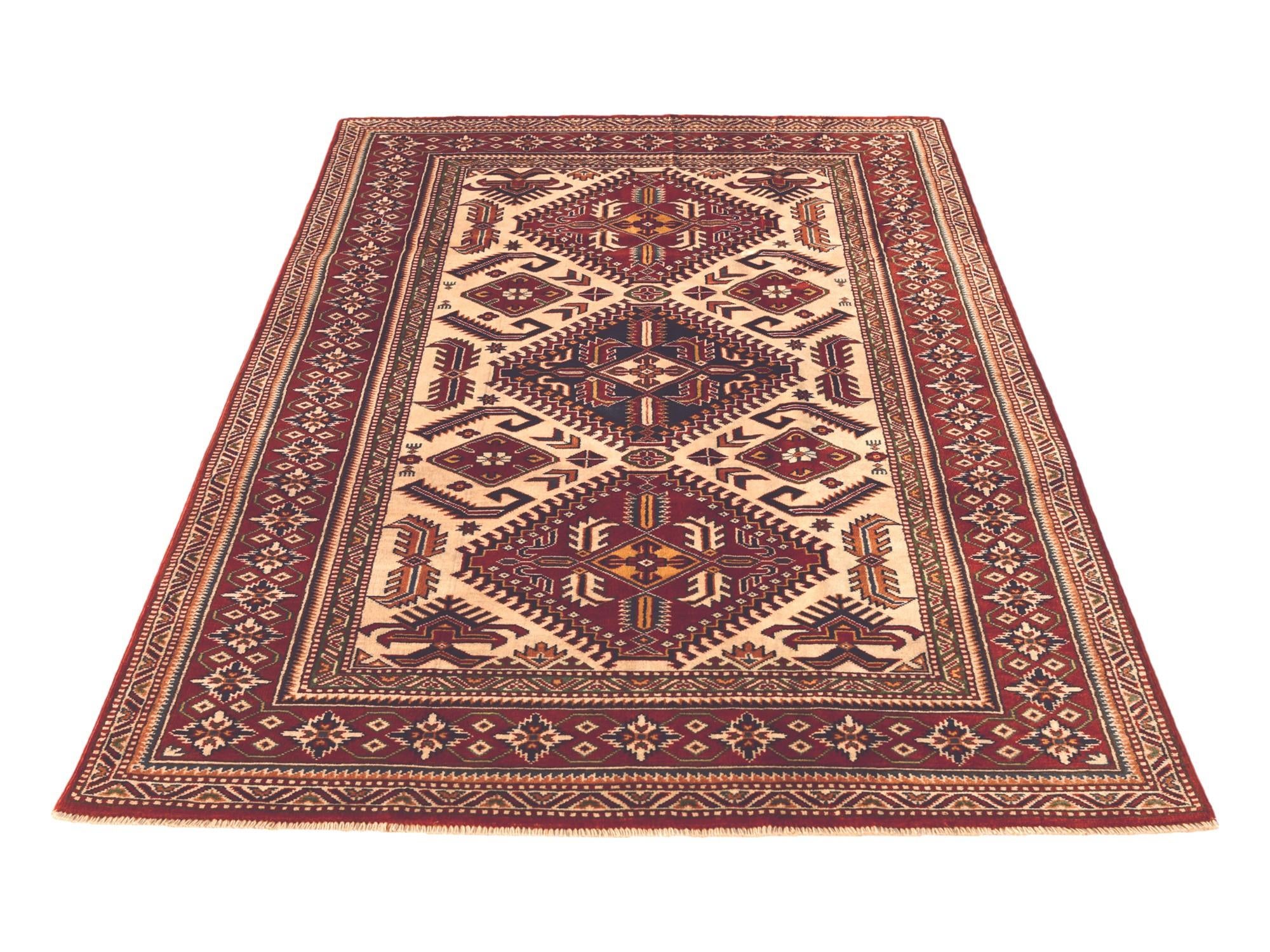 4' 2 x 6' 3 Hand Knotted Shirvan Rug