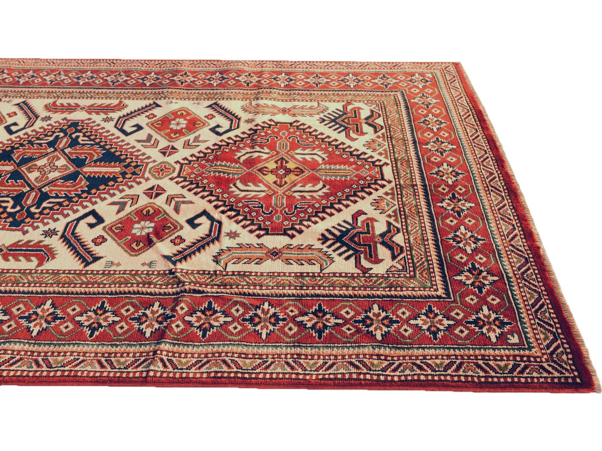 4' 2 x 6' 3 Hand Knotted Shirvan Rug