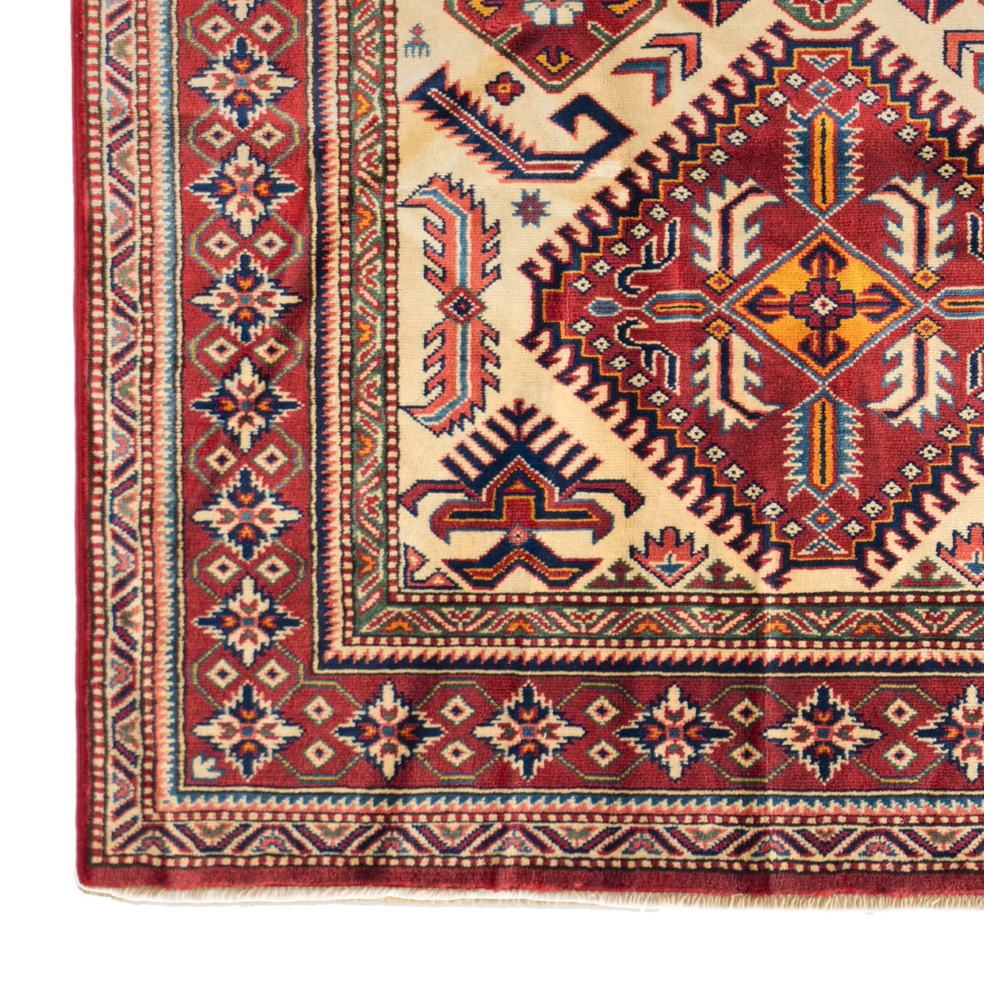 4' 2 x 6' 3 Hand Knotted Shirvan Rug