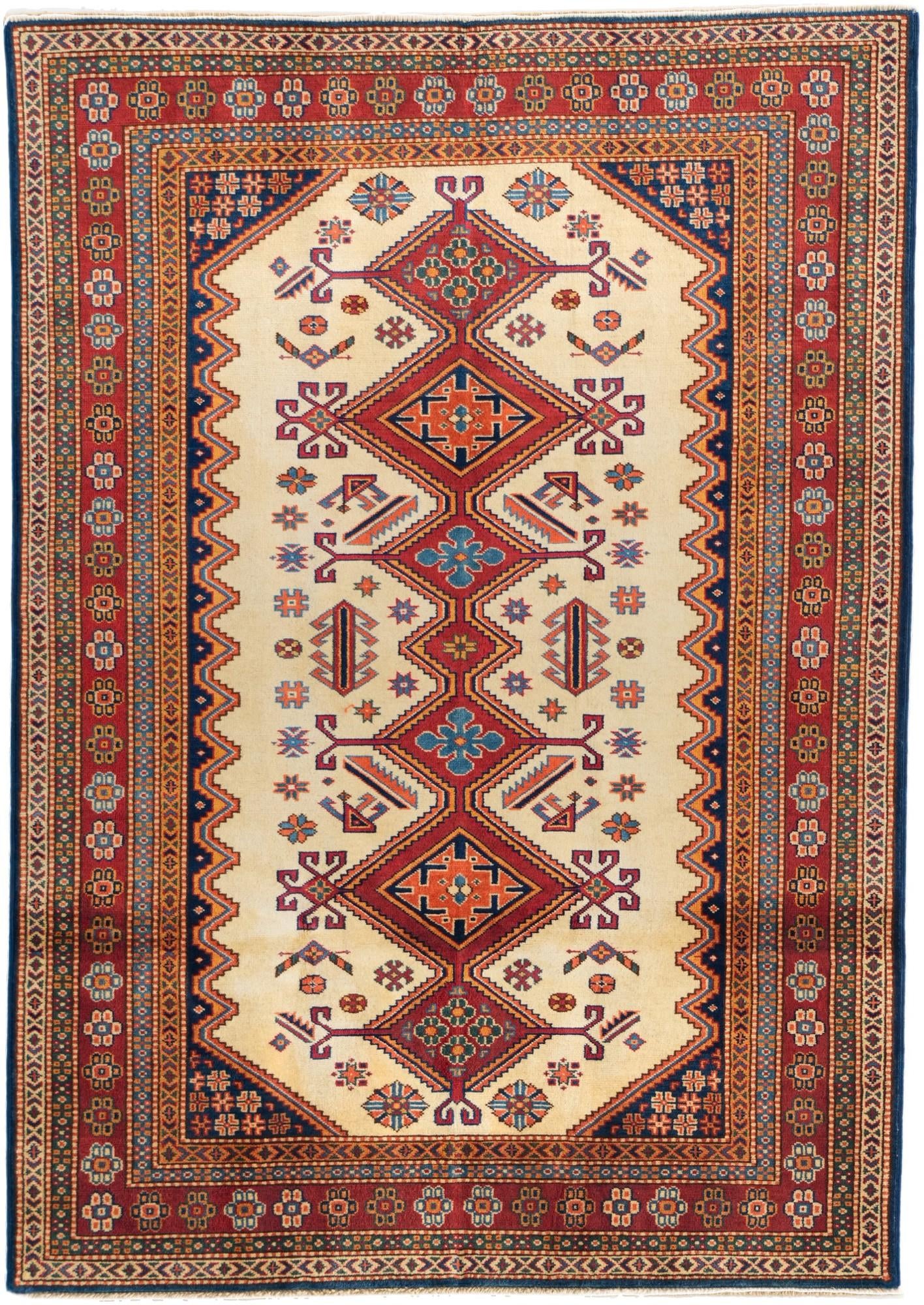 4' x 5' 9 Hand Knotted Shirvan Rug