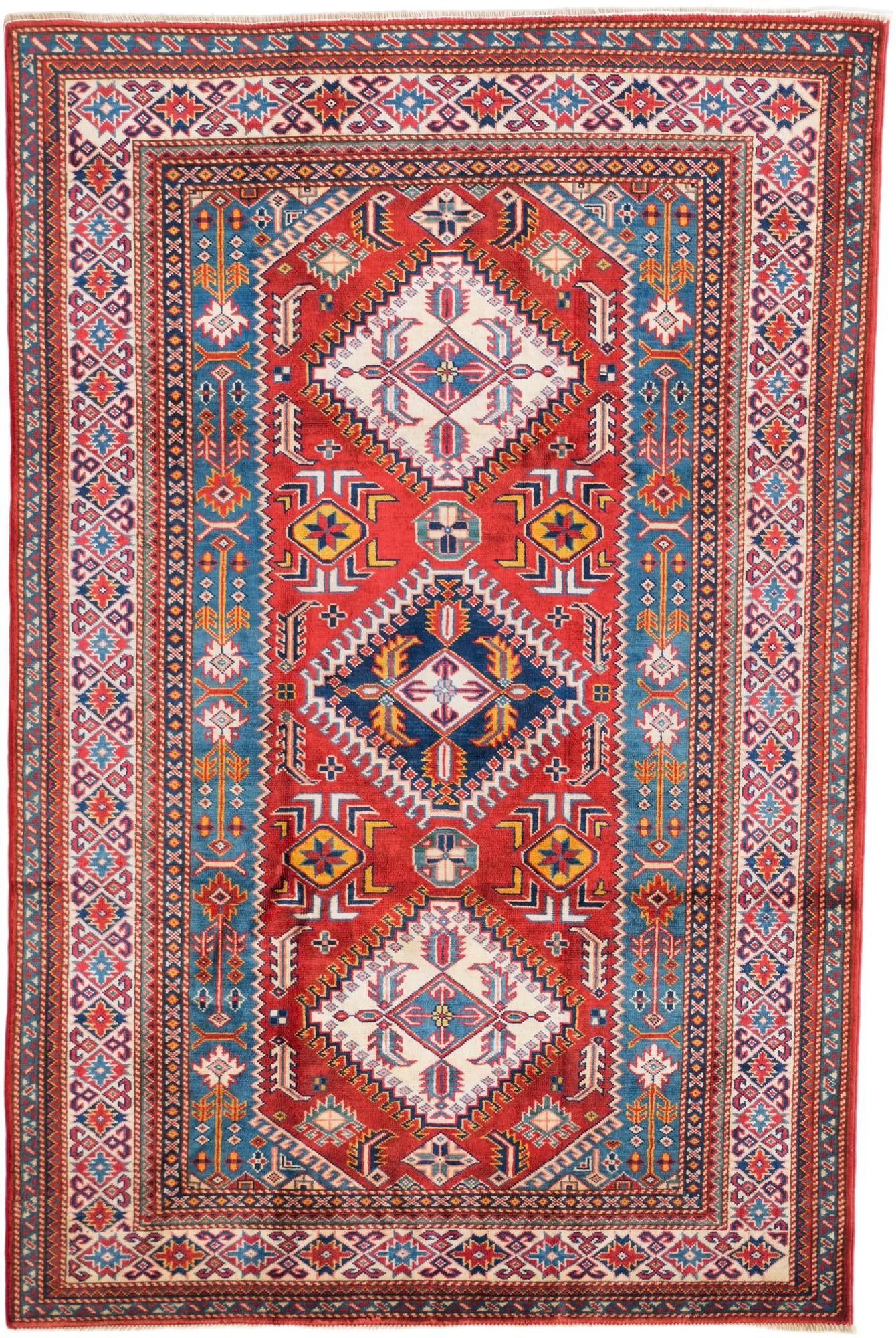 4' 2 x 6' 3 Hand Knotted Shirvan Rug