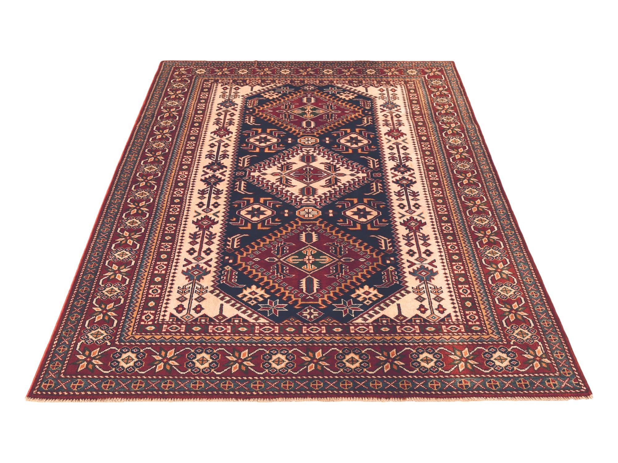 4' 4 x 6' 1 Hand Knotted Shirvan Rug