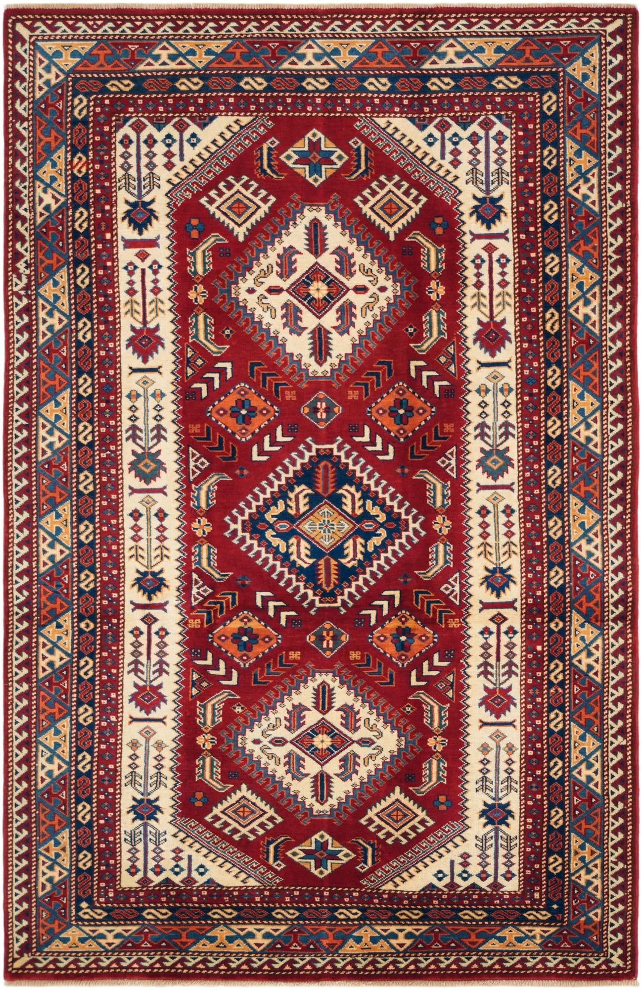 4' x 6' 3 Hand Knotted Shirvan Rug