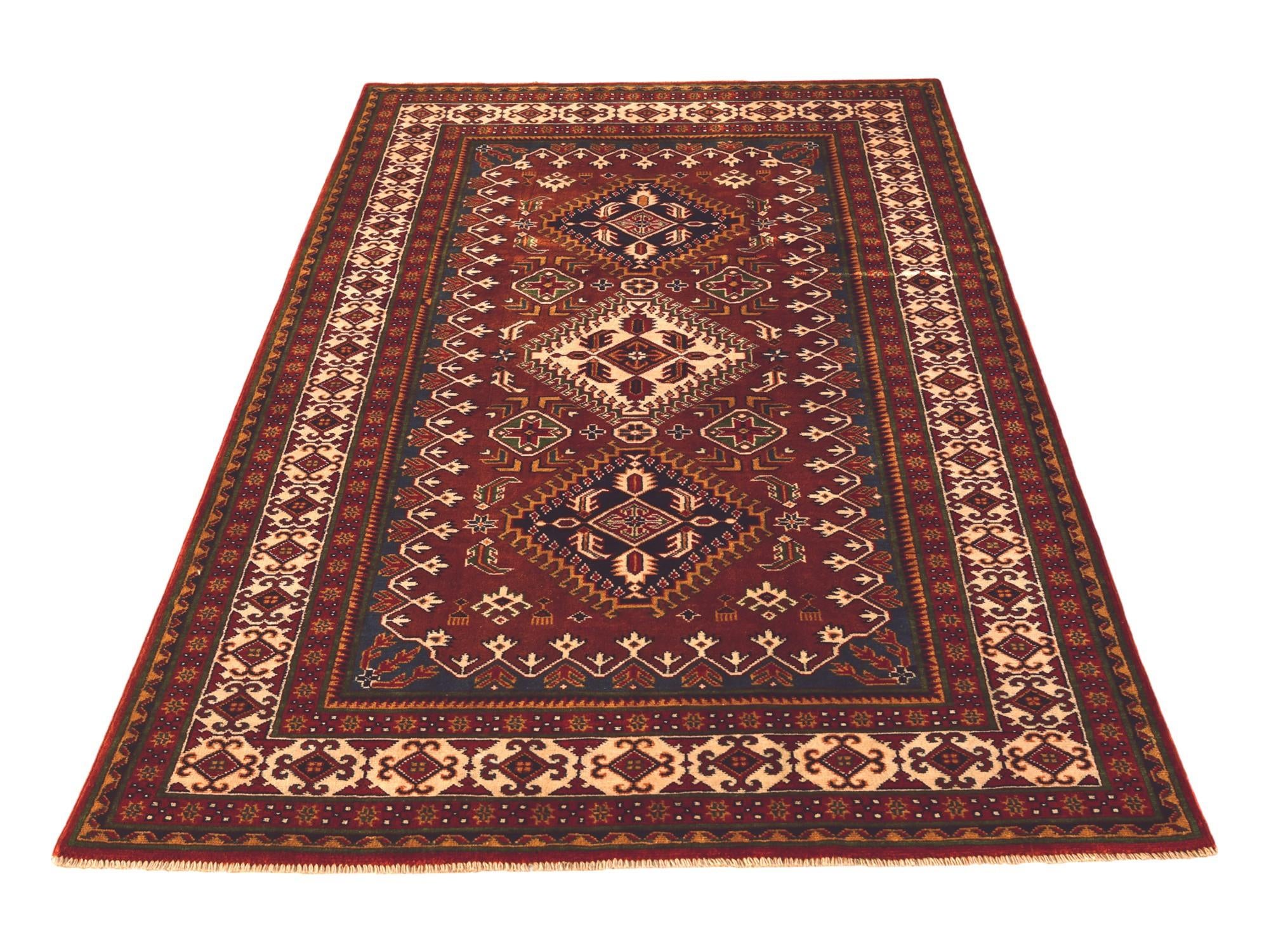 4' x 6' 5 Hand Knotted Shirvan Rug