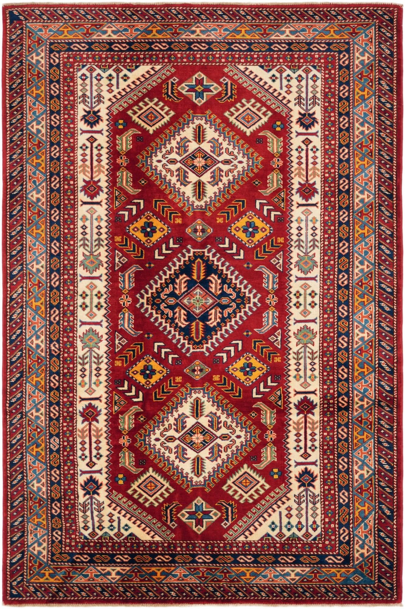 4' 4 x 6' 6 Hand Knotted Shirvan Rug