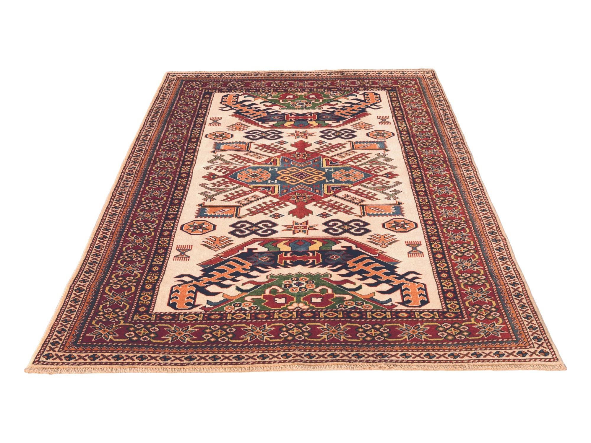 4' 2 x 5' 8 Hand Knotted Shirvan Rug