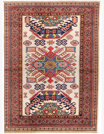 4' 2 x 5' 8 Hand Knotted Shirvan Rug