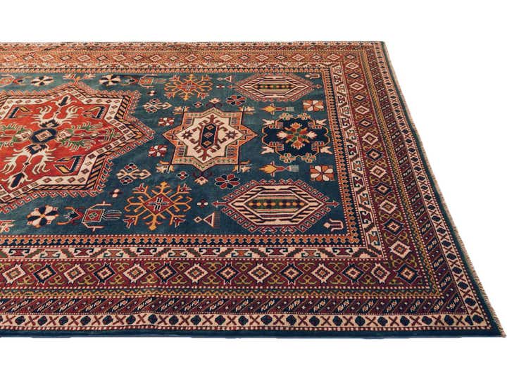 5' 10 x 8' 2 Hand Knotted Shirvan Rug