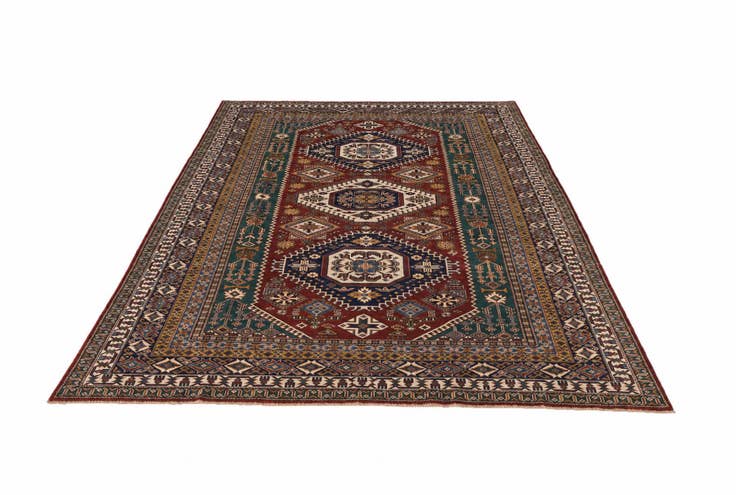 Detail image of 6' 10 x 9' 10 Hand Knotted Shirvan Rug