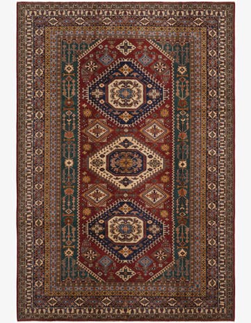 6' 10 x 9' 10 Hand Knotted Shirvan Rug
