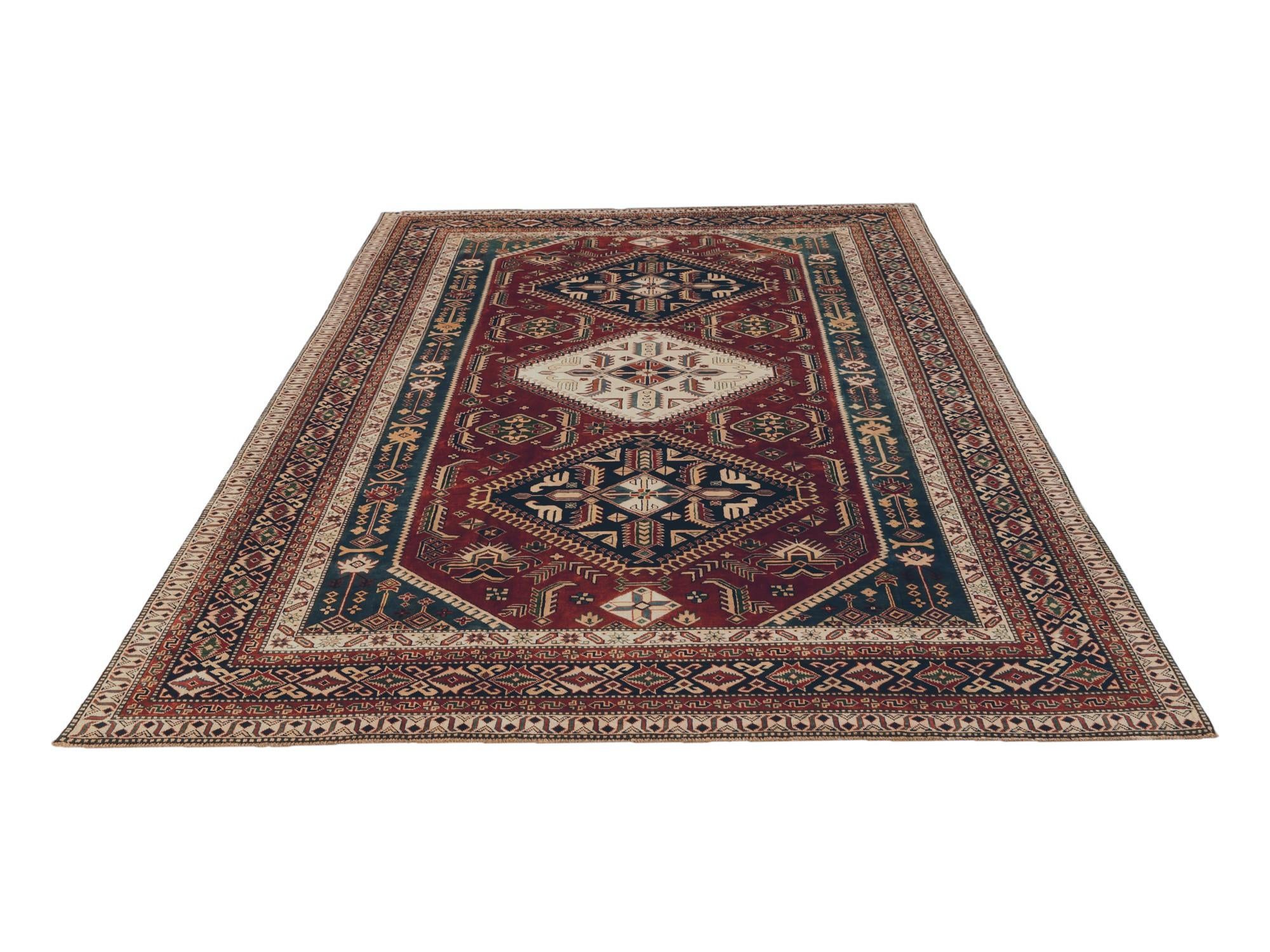 7' 1 x 10' 2 Hand Knotted Shirvan Rug