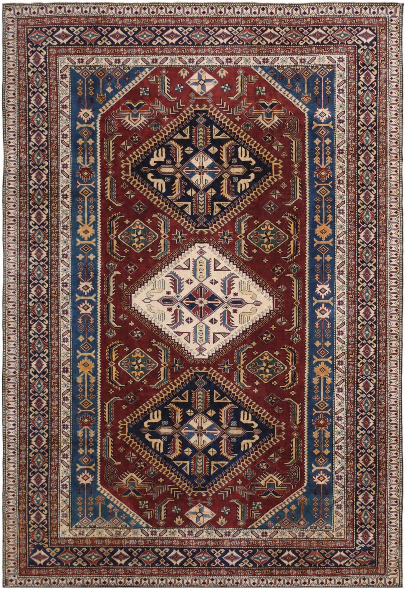 7' 1 x 10' 2 Hand Knotted Shirvan Rug