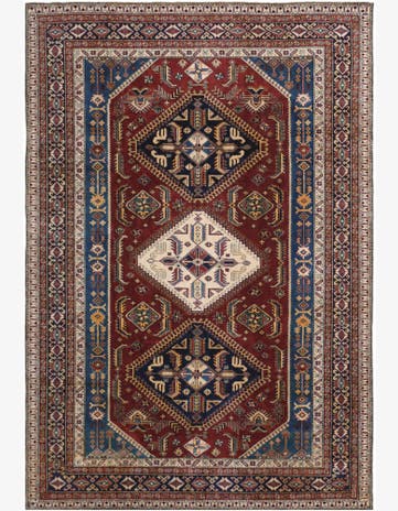 7' 1 x 10' 2 Hand Knotted Shirvan Rug