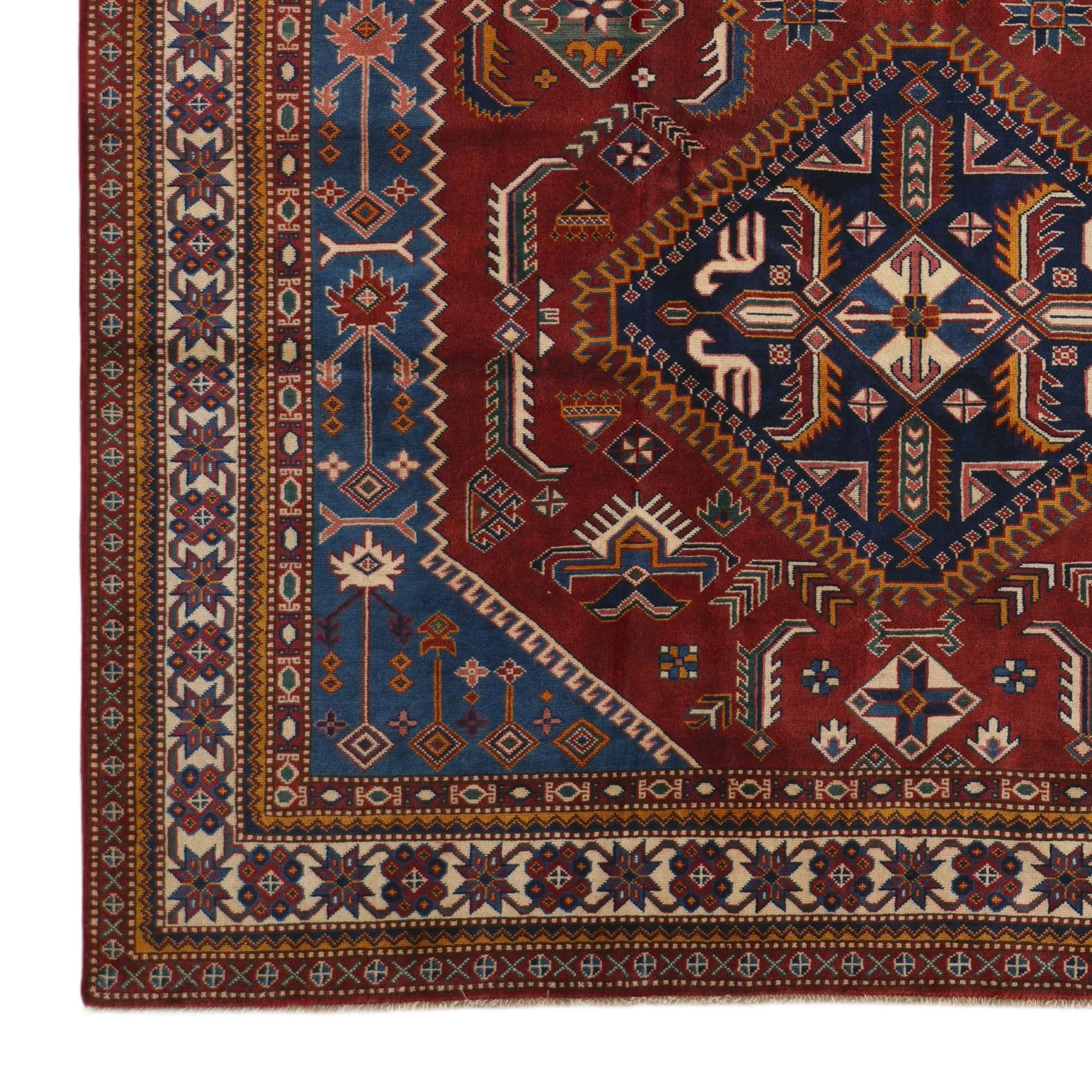 6' 11 x 10' 1 Hand Knotted Shirvan Rug